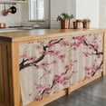 thumbnail image 6 of Spring Flowers Tier Curtains 36 Inch Length, Country Pink Peach Blossoms Botanical Floral Cafe Short Curtains for Bathroom Over Sink, Small Kitchen Curtain Light Filtering Drapes 2 Panels 27.5"Wx36"L, 6 of 8