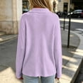 thumbnail image 6 of XRoczxe Women's V Neck Ribbed Knit Pullover Sweater, Long Sleeve Collared Casual Top, Soft Stretchy Tunic Shirt for Fall Winter Daily Office Wear, 6 of 7