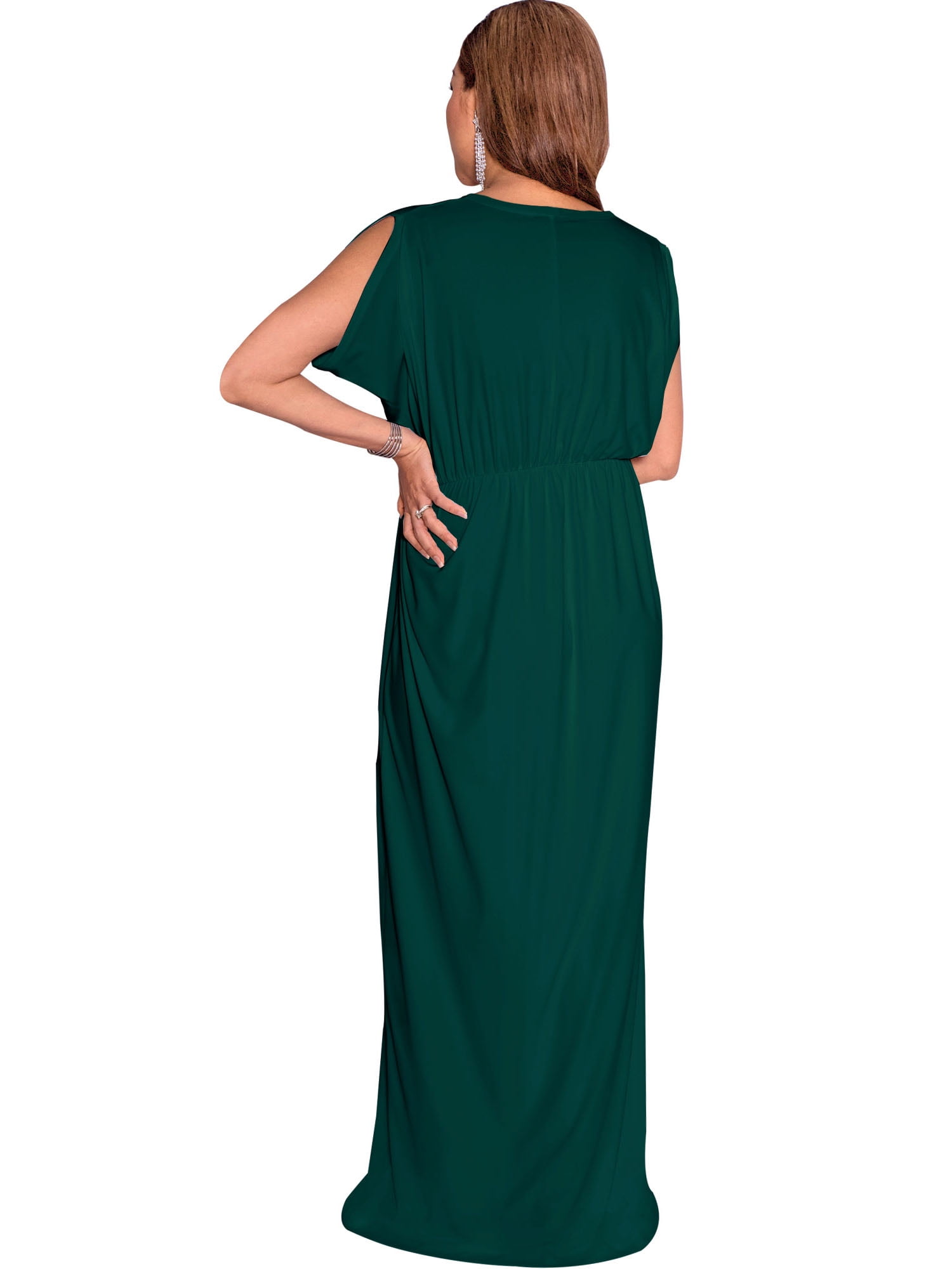 KOH KOH Long Maternity Pregnancy Short Sleeve V-Neck Full Floor Length  Flowy Baby Shower Bridesmaid Evening Summer Tall Maxi Dress Gown For Women Emerald  Green XX-Large US 18-20 NT278 - Walmart.com