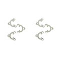 thumbnail image 3 of maskred Exquis Filigrane 3 Trous Connecteur Menuiserie Bijoux Bricolage Résultats Argent Blanc 2Set, 3 of 6