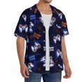 thumbnail image 3 of Salouo Game Pads Pattern Cuban Collar Shirts for Men Button-Down Shirt Men's Short Sleeve Shirts Hawaiian Shirts Casual Shirts -Medium, 3 of 6