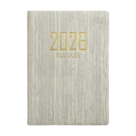 Academic Planner 2026 Hardcover Weekly & Monthly Calendar Planner,Daily Agenda Book with Tabs, College Organizer Notebook, School Supplies for Student Teacher Classroom(Beige,4.17x3.07")