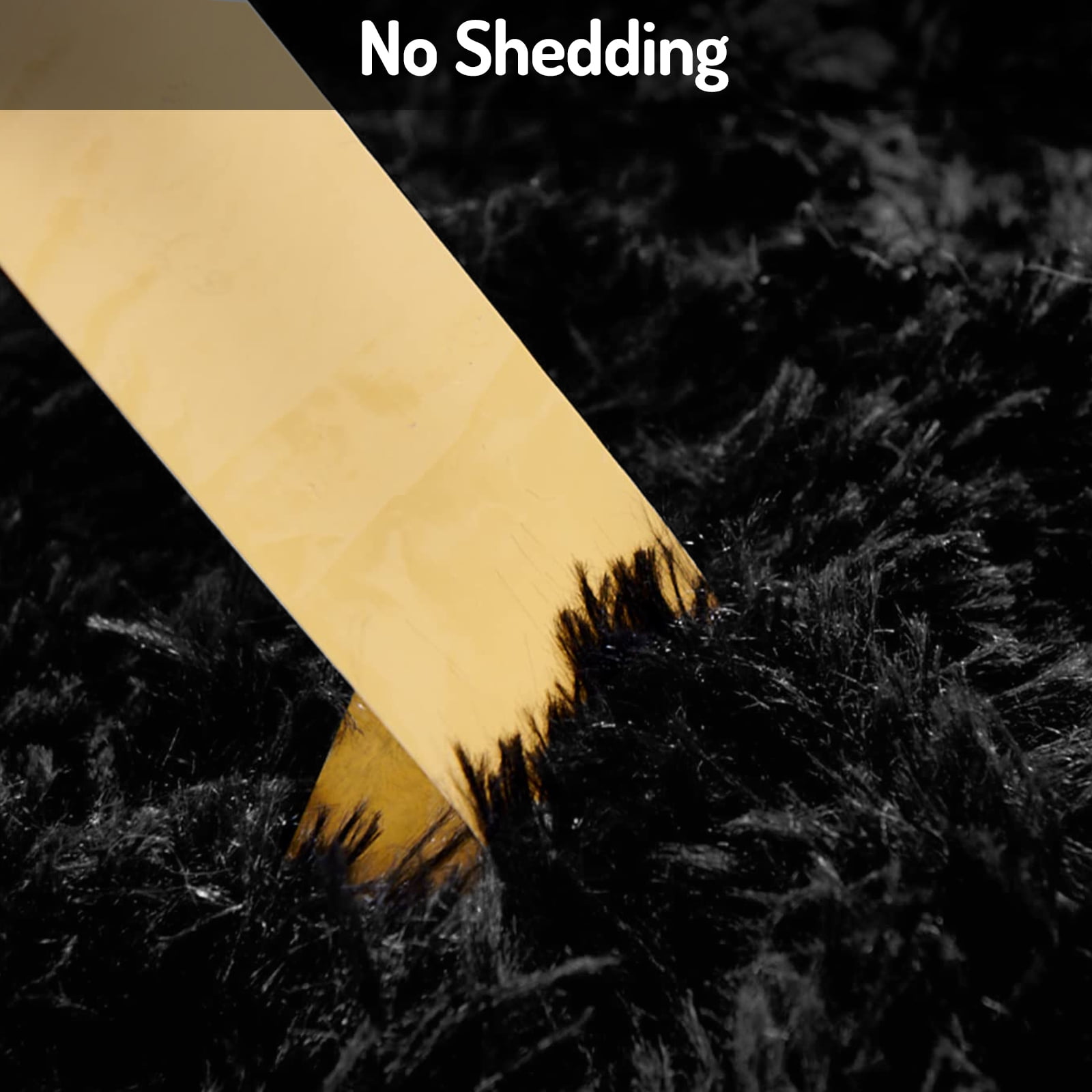 ZRSDIXK 9ft x 12ft Area Rug, Soft Fluffy Area Rugs for Living Room Bedroom Kids Room Decor Carpet, Black