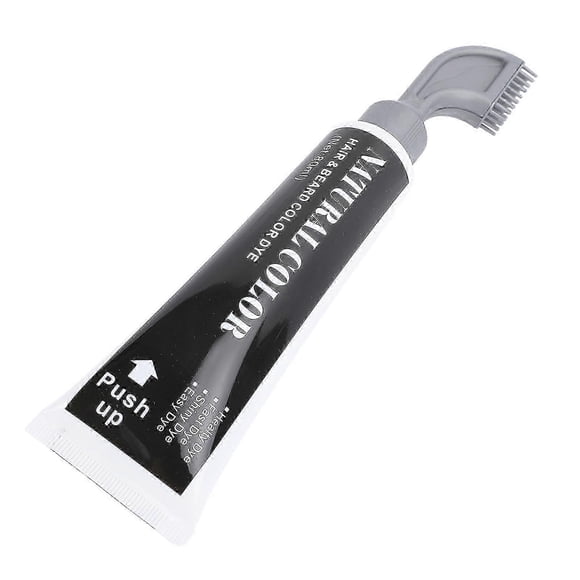 80ml Black Beard Dye Shampoo Comb Long Lasting Mustache Color