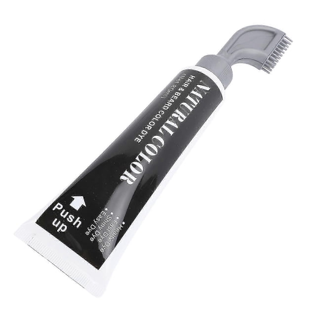 80ml Black Beard Dye Shampoo Comb Long Lasting Mustache Color