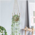 thumbnail image 4 of Paquete de 2 plantas artificiales en maceta, vid falsa, hojas colgantes, escenas de habitación, hogar, cocina, jardín, oficina, boda, pared, decoración de bricolaje, 22 pulgadas de longitud, verde Ormromra CZJJ-HQ74, 4 of 6