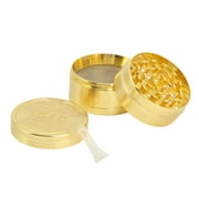 KUAA 40mm Spice Grinder 4 Layers Aluminium Alloy Gold Coin Design Spice Crusher for Home Kitchen