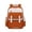 Brown, variant on Vintage Color Block Reflective Polyester Backpack, Large 5 Compartment Bag with Detachable Waist Belt, Lightweight for Daily Night Outdoor School Use