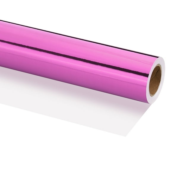 Uxcell Metallic Wrapping Paper, 14 Inch x 400 Inch(32.8Ft)Packing Paper Purple