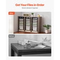 thumbnail image 2 of Wooden Mail Sorter with 27 Slots,Removable Dividers for Office Paper Organization,Black-Grey File Storage for Home Classroom Desk, 2 of 12