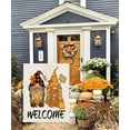 thumbnail image 4 of Welcome Fall Gnome Garden Flag Pumpkin Thanksgiving 12.5x18 Inch Small Double Sided Burlap Flags For Outside Buffalo Check Plaid Outdoor Seasonal Decor For Yard, 4 of 5