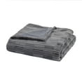thumbnail image 6 of Home Soft Things Leaf Pattern Faux Fur Throw Blanket with Micromink Back, Solid Color Fuzzy Super Soft Cozy Plush Throw, 60x70 inches, Grey, 6 of 10