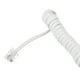 thumbnail image 5 of Cable de auricular telefónico Uxcell, cable de teléfono fijo en espiral 4P4C para hogar u oficina blanco 9.84 pies 2 piezas, 5 of 5
