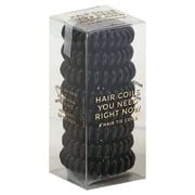 Kitsch Spiral Hair Coils, Coil Hair Ties, 8 Ct, Black