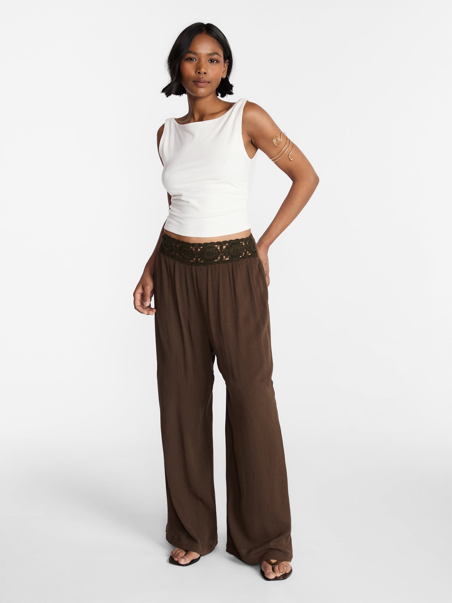 No Boundaries Crochet Waist Beach Pants, Women's XXS-XXL - Walmart.com