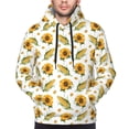 thumbnail image 4 of KLL Corn Sunflowers Print Mens Hoodie Long Sleeve Casual Pullover Hooded Sweatshirt Fashion Drawstring Hoodies with Pocket-3X-Large, 4 of 6