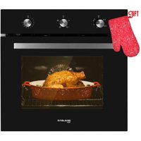 Single Wall Oven, GASLAND Chef GS606MB 24" Built-in 6 Cooking Function Single Wall Gas Oven, Mechanical Knob Control Gas Wall Oven