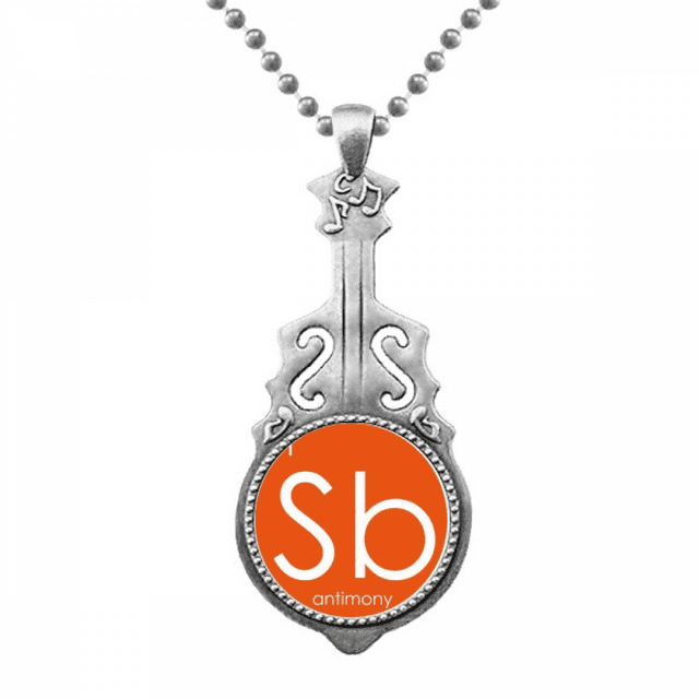Chestry Elements Period Table Semetal Antimony Sb Pendant Jewelry Music Guitar Torque Hangtag