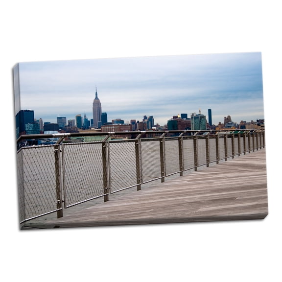 Gango Home Decor Pier C Park II by Erin Berzel (Ready to Hang); One 36x24in Hand-Stretched Canvas