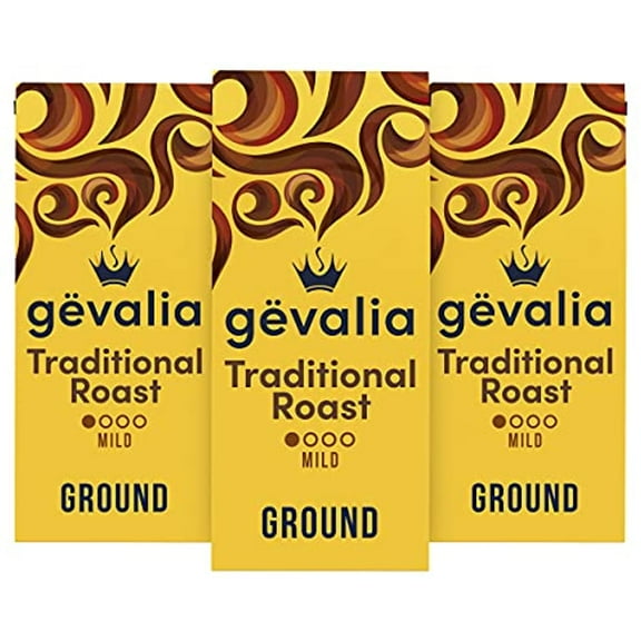 Gevalia Traditional Roast Ground Coffee (3 Ct Pack, 12 Oz Bags)