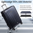 thumbnail image 6 of New York Xpress 3-Piece Hardside Luggage Set, Expandable Suitcases with TSA Lock, 20"/26"/30" Carry-on & Checked, Blue - WD577, 6 of 11