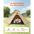 thumbnail image 4 of VEVOR Hot Tent for 4 Persons, Camping Tipi Hot Tents with Stove Jack & Inner Tent, Portable Winter Camping Tents with Snow Skirt, Easy Setup, Waterproof 4 Season Shelter Tents for Fishing Backpacking, 4 of 9