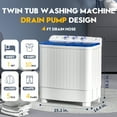 Auertech Portable Washing Machine 20lbs Mini Twin Tub Compact Semi