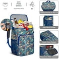 thumbnail image 4 of Tropical Floral Cooler Backpack 20L Insulated Soft Cooler Bag Leakproof for Beach Camping Picnic with Hibiscus Print, 4 of 4
