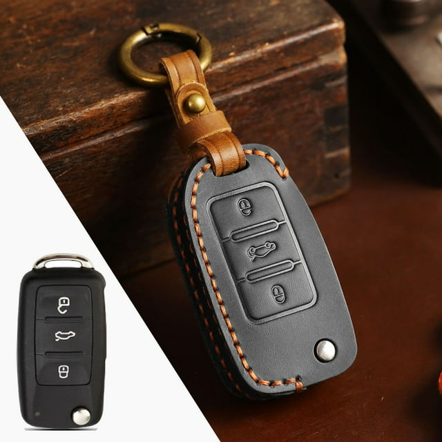 Car Key Fob Cover Case Protector For Volkswagen Magotan Lavida Car Key Fob Cover Flip Style Leather Case