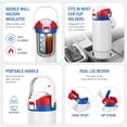 thumbnail image 3 of Ozark Trail 30oz Vacuum-Insulated Stainless Steel Dual Lid Insulated Tumbler, Double Wall Vacuum Insulated Travel Tumbler with Sip & Chug Lid, Patriotic White, 3 of 10