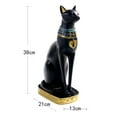 thumbnail image 2 of Estatua de resina de gato egipcio, escultura de hecha , decoración antigua, coleccionable para , habitación, jardín - L L Colco Estatua del gato Bastet, 2 of 8