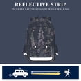 thumbnail image 5 of FORMRS Unisex School Backpack 17" Student Travel Bag with Laptop Compartment, Dark Flowers Pattern, 5 of 7