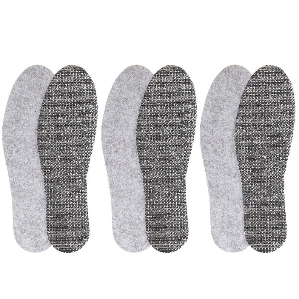 NUOLUX Insoles Shoes Warm Winter Cushions Pads Wool Shoe Double Felt ...