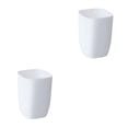 thumbnail image 2 of Advancent Cubo de basura de 10L para baño, cubo de basura pequeño lavable, cubos de basura de papel de desecho de plástico, cubo de basura Blanco 2piezas, 2 of 6
