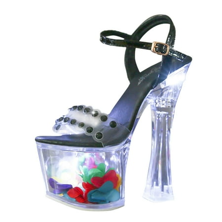 

Fsqjgq Sandals for Women Size 40 Stripper Dancewear Ladies High Heels Shoes Flight Light Pumps Women Shoes Stiletto Heels High Heel Shoes for Women Slides with Straps On Back Black 42