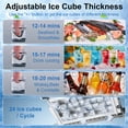 thumbnail image 4 of BOSSIN 44lbs/24H Nugget Ice Maker Countertop, 13-Level Adjustable Chewable Pellet Ice Machine with Self-Cleaning, Stainless Steel, 4 of 9