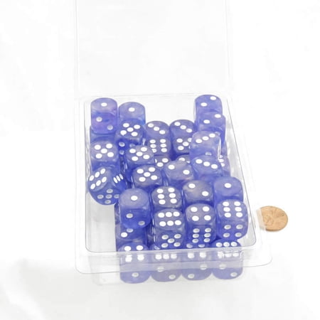 Purple Borealis Dice Luminary with White Pips 16mm (5/8 inch) D6 Set of 50 Wondertrail price history on PriceWatchPro