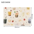 thumbnail image 3 of Toilet Rug Rectangle Bathroom Rugs Non-Slip Soft Plush Machine Washable Contour Bath Mat Milk Tea and Fruit 24x16, 3 of 9