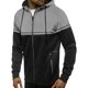 thumbnail image 3 of Oucaili Chaqueta con capucha para hombre Abrigo Sudadera Cálido Invierno Cremallera Bolsillos delanteros Ropa de abrigo Entrenamiento, 3 of 4