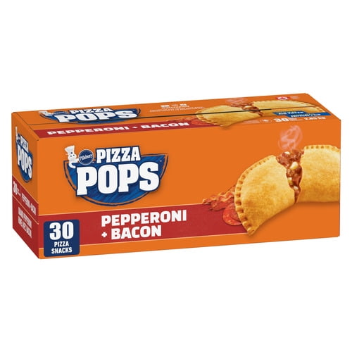 Pillsbury Pizza Pops Pepperoni + Bacon Pizza Snacks, 30 pizza snacks