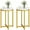 Gold, variant on Baxluxe Modern Side Table 2-Piece Set, Marble-Look Round Metal Side Table, Coffee Side Table, Suitable for Living Room, Bedroom, Small Room, White/Black