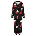 thumbnail image 6 of Zwiiyzr Family Christmas Pajamas Matching Sets for Mom Parent Outfit Christmas Set Printed Home Clothes Sleepwear Long Sleeved Jumpsuit Set Mom Style 2025 Red, 6 of 7