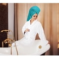thumbnail image 4 of Utopia Towels 8 Piece Luxury Towel Set, 2 Bath, 2 Hand, and 4 Wash Cloths, 600 GSM Ring Spun Cotton, Highly Absorbent Viscose Stripe Towels, Ideal for Everyday use, Turquoise, 4 of 7