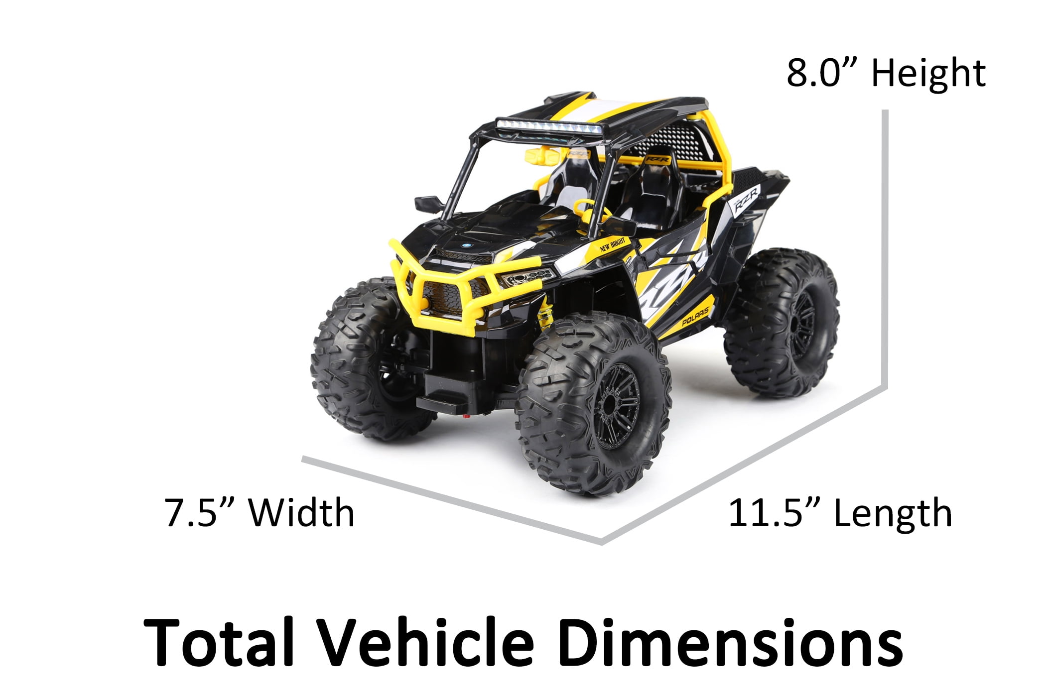 New Bright RC 1:14 Radio Control 2019 Polaris RZR - Yellow