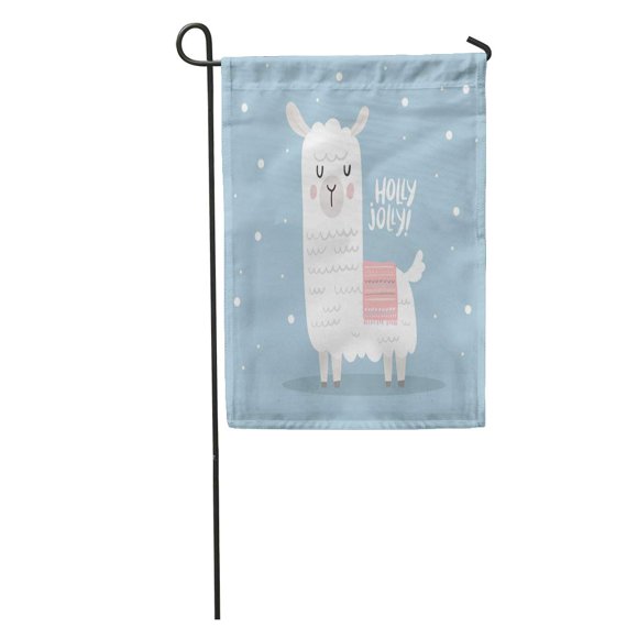 POGLIP Llama Cute Alpaca Lama Drawing Abstract America Cactus Cartoon Garden Flag Decorative Flag House Banner 28x40 inch