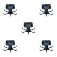 thumbnail image 3 of Transemion 1/2/3/5 Kitchen Hanger Self-adhesive Replacement Solid Color Rotatable 6 Claw Detachable Cup Brush Rack Holder Accessories Blue 5PCS, 3 of 6