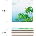 thumbnail image 3 of FMSHPON Hawaii Summer Vocation Coconut Tree Set of 8 Coaster for Drinks, Absorbent Ceramic Stone Coasters Cup Mat with Cork Base for Home Kitchen Room Coffee Table Bar Decor, 3 of 4