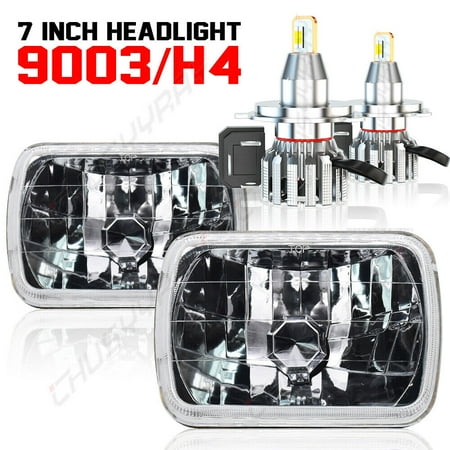 7x6" Led Headlight H4 HI-Lo Beam For Chevy C1500 C2500 C3500 Suburban Pickup