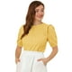 thumbnail image 1 of Día De San Patricio Blusa De Manga Corta Con Hombros Descubiertos Y Volantes Sin Cuello Con Volantes En La Espalda Para Mujer Amarillo M, 1 of 6