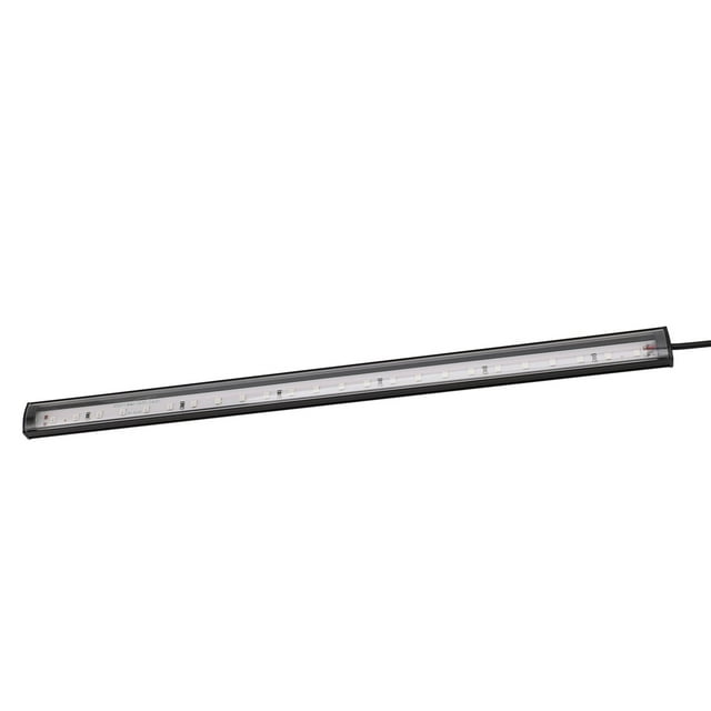Led Black Light Bar, a compact and lightweight black light strip tube measuring approximately 30.5 x 2 cm (12 x 0.8 inches) in length and width. Designed with a USB 5V power supply, it features a UVA wavelength of 385-400nm and is made of durable ABS material. The bar includes a button control and comes with mounting accessories such as two mounting buckles, screws, and expansion tubes. Ideal for parties, bedrooms, and displays.